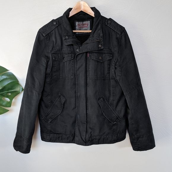 Levi's Other - Men's Levi's Black Sherpa Lined Jacket